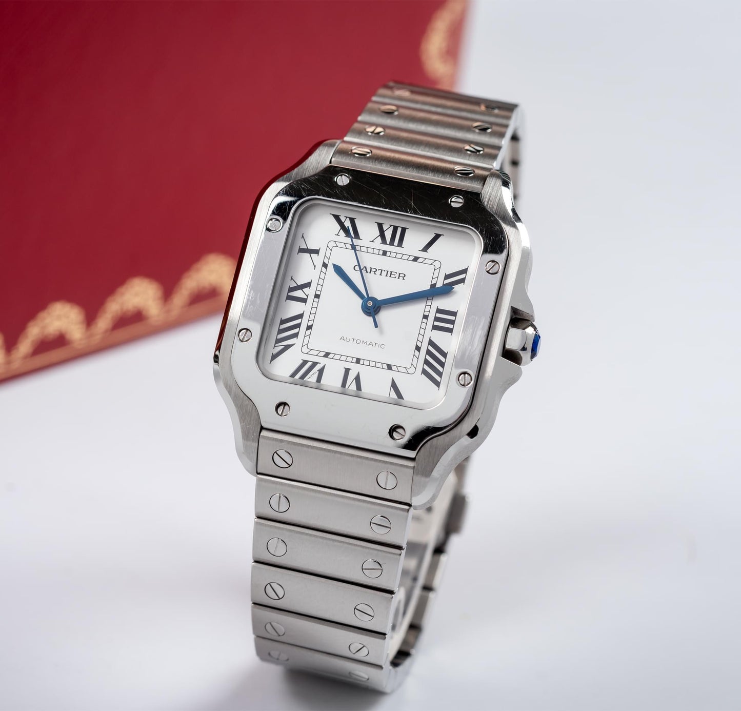 Cartier santos Medium wssa0029 (Pre-owned) 2023 full set