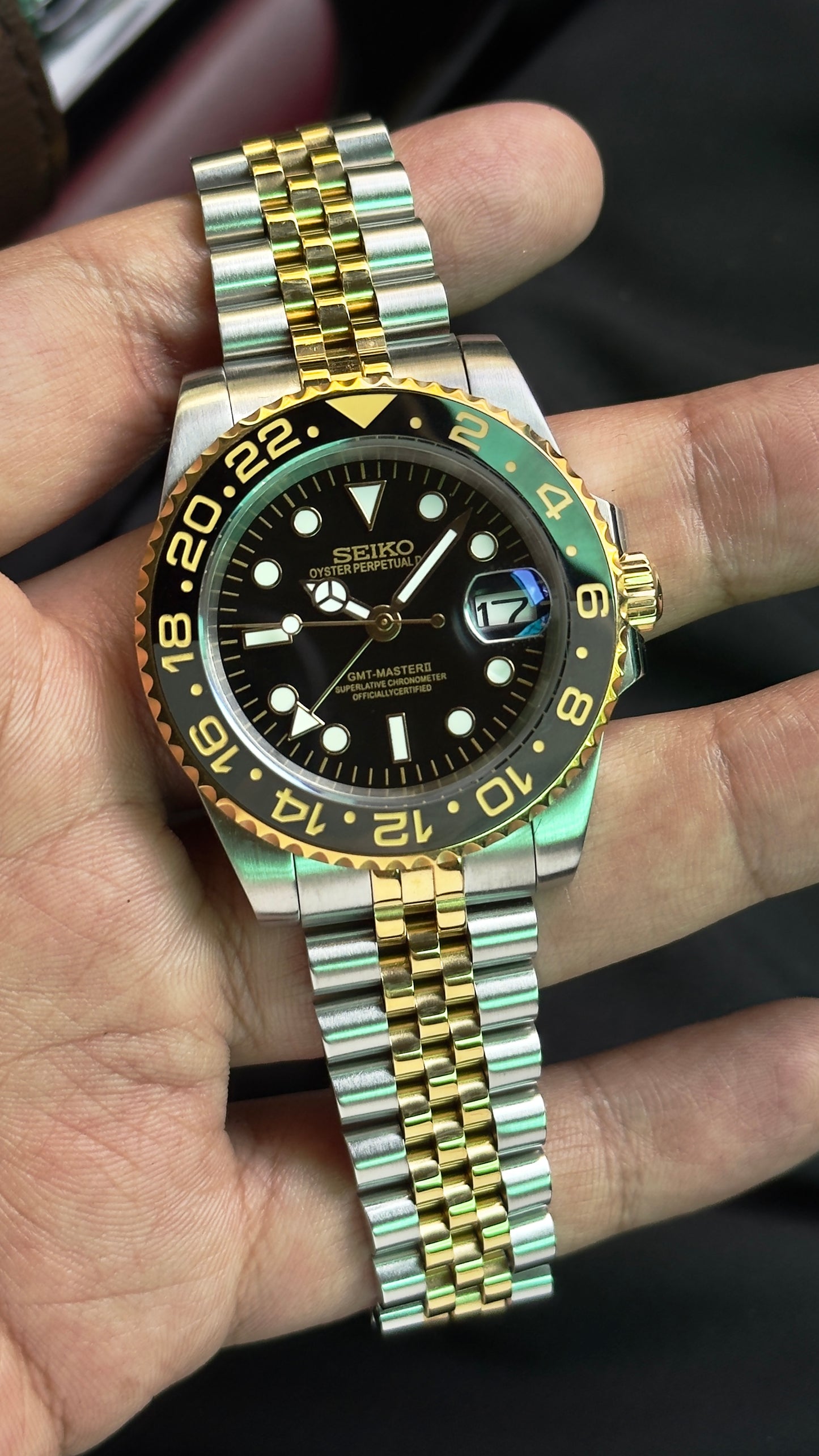 Seiko GMT Bruce Wayne Mod 40mm