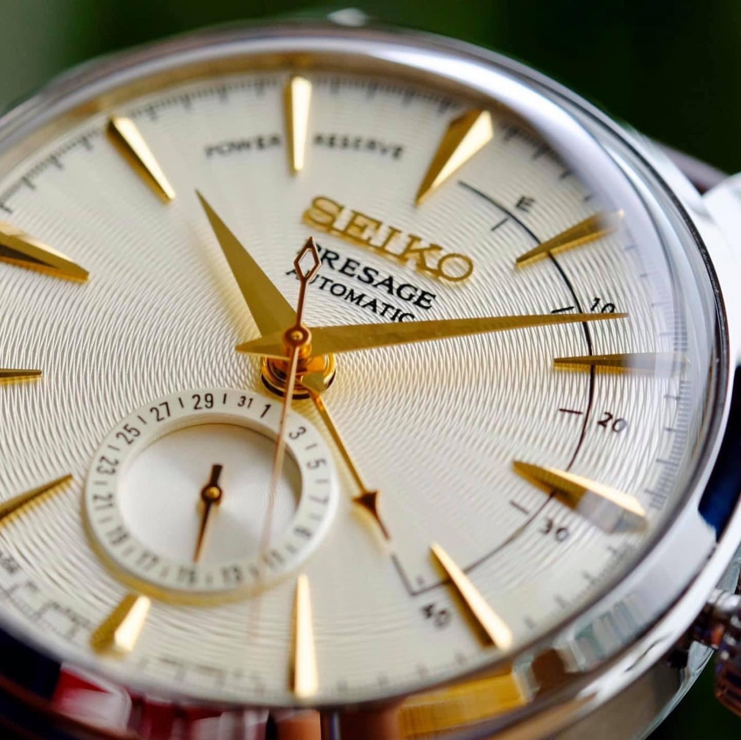Seiko Presage Cocktail Cream dial time with power reserve 41mm (Brand-New) Ssa387j1