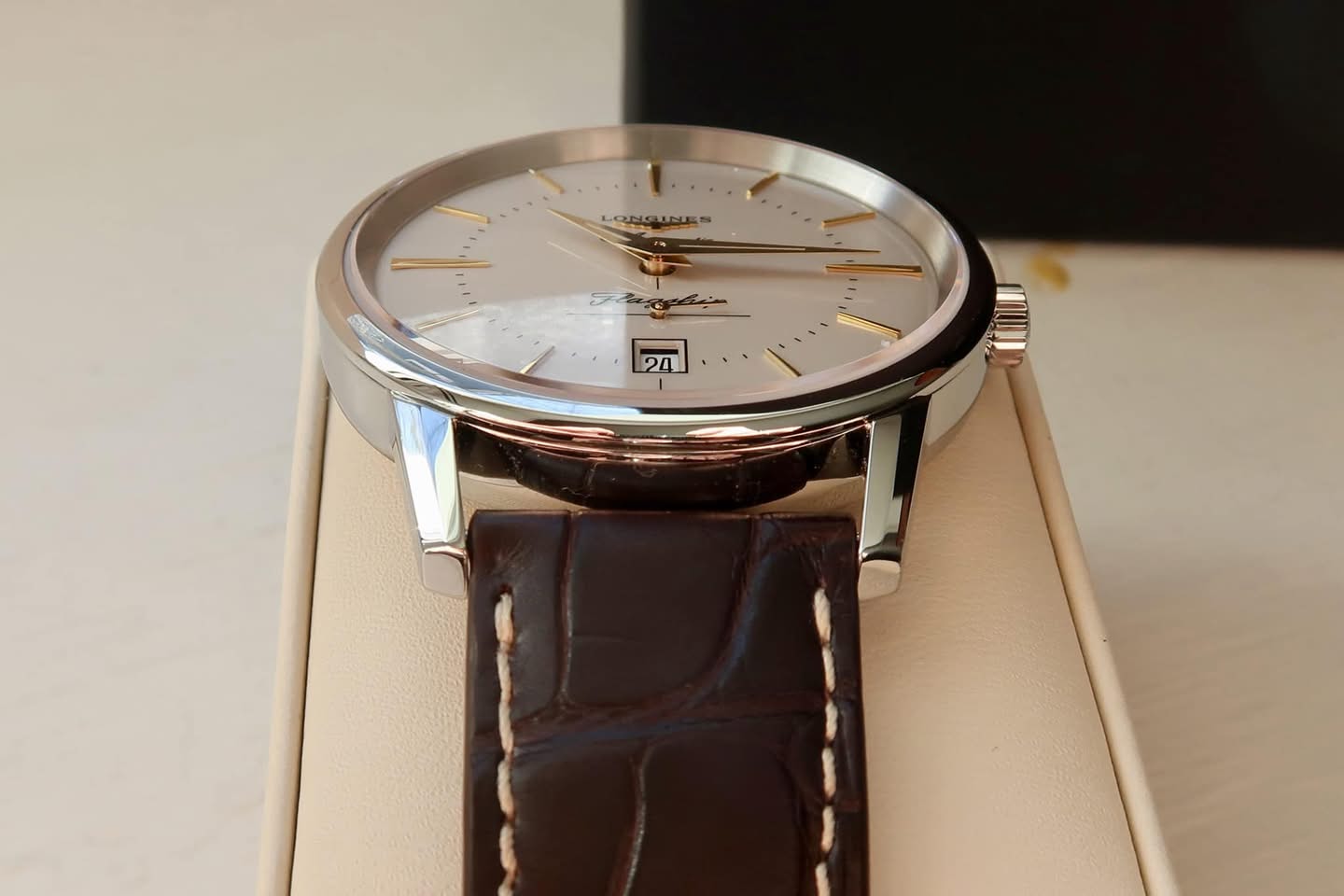 Longines Flagship Heritage 38.5mm (Pre-owned) 2024 with original invoice Ref:L4.795.4.78.2