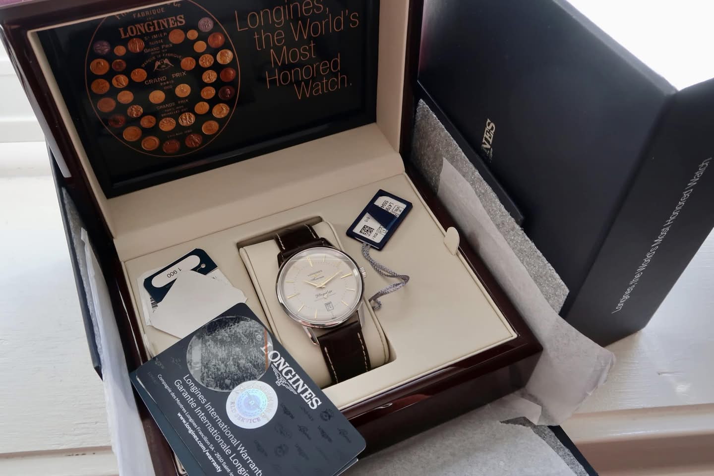 Longines Flagship Heritage 38.5mm (Pre-owned) 2024 with original invoice Ref:L4.795.4.78.2