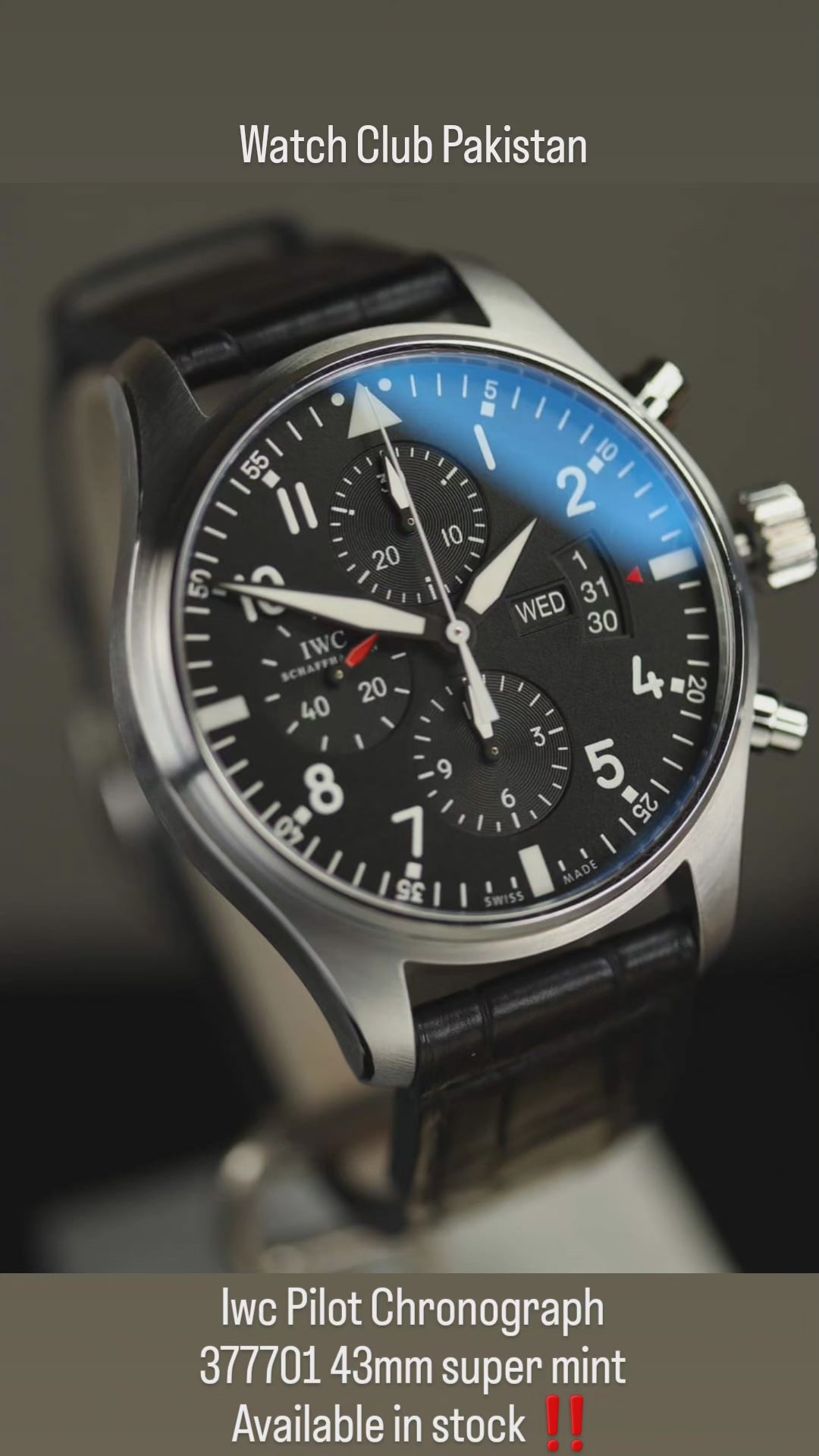 IWC Pilot Chronograph 43mm Ref 3777-01 2020 (Pre-owned)