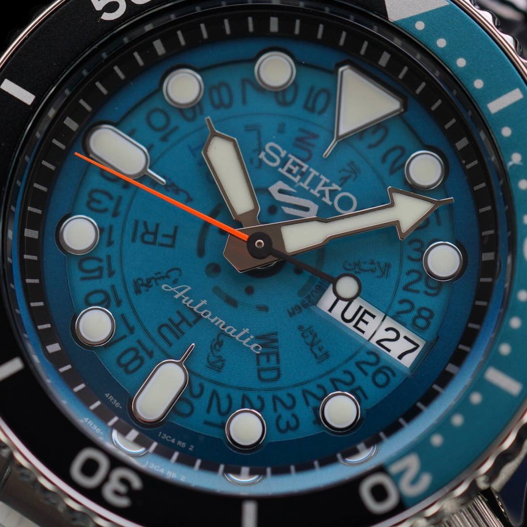 Seiko 5 sports skeleton dial time sonar 70's SRPJ45 / Srpj45k1 (Pre-order) 42mm