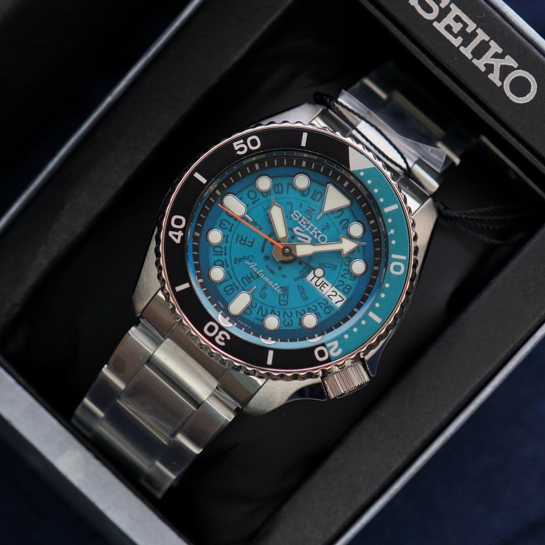 Seiko 5 sports skeleton dial time sonar 70's SRPJ45 / Srpj45k1 (Pre-order) 42mm