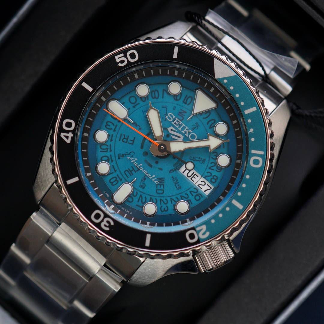Seiko 5 sports skeleton dial time sonar 70's SRPJ45 / Srpj45k1 (Pre-order) 42mm