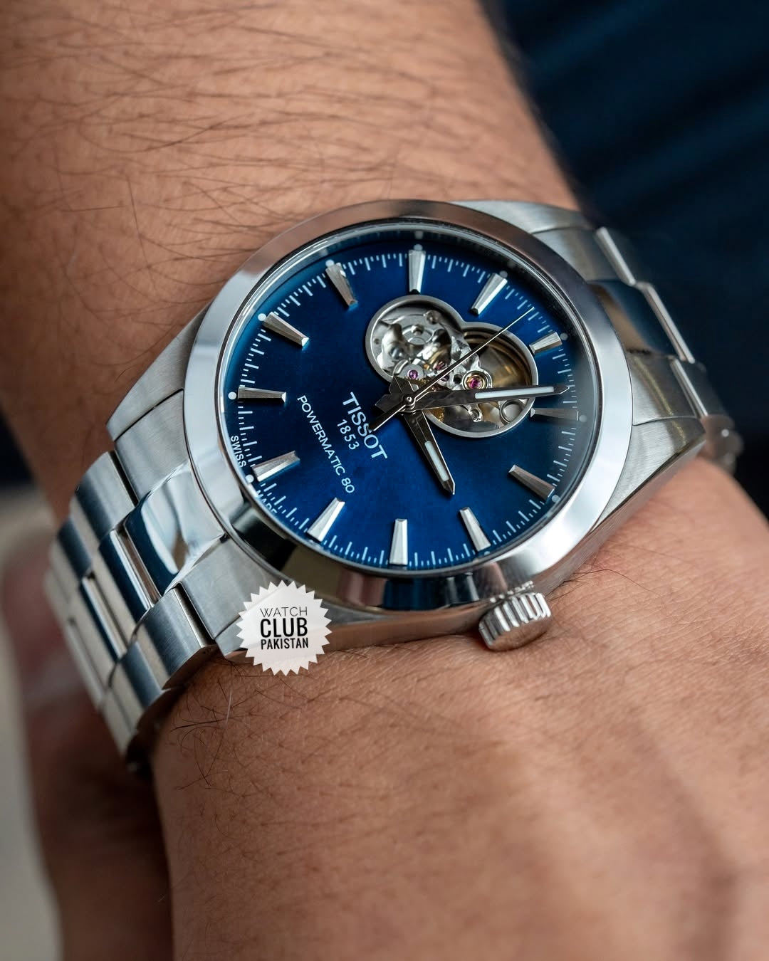 TISSOT GENTLEMAN POWERMATIC 80 SILICIUM BLUE DIAL (BRAND NEW) OPEN HEART
Ref: T127.407.11.041.01 40mm