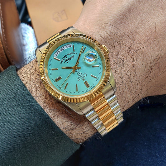 West end watch Co. Tiffany dial Day/Date