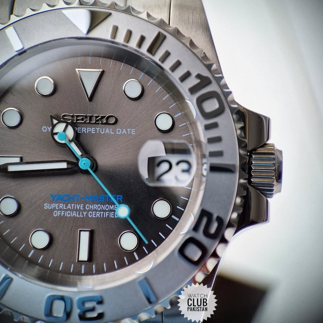 Seiko Yatch Master mod (Brand-New) Rhodium dial 40mm Automatic movement