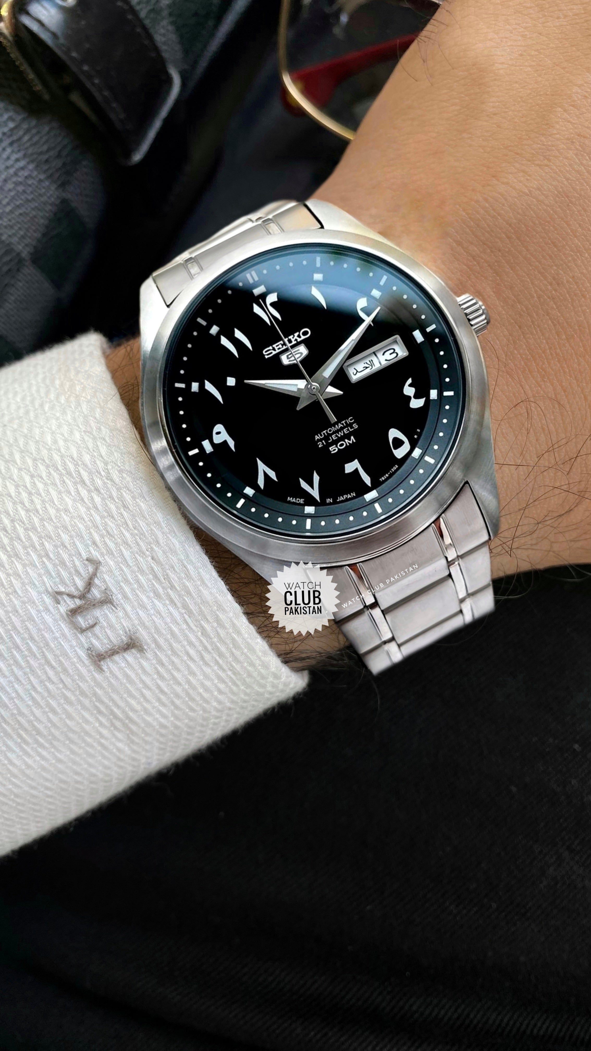 Seiko Arabic Dial Big Size 42mm Ref:Snkp21| Snkp21k1| Snkp21j1 (Brand-New)