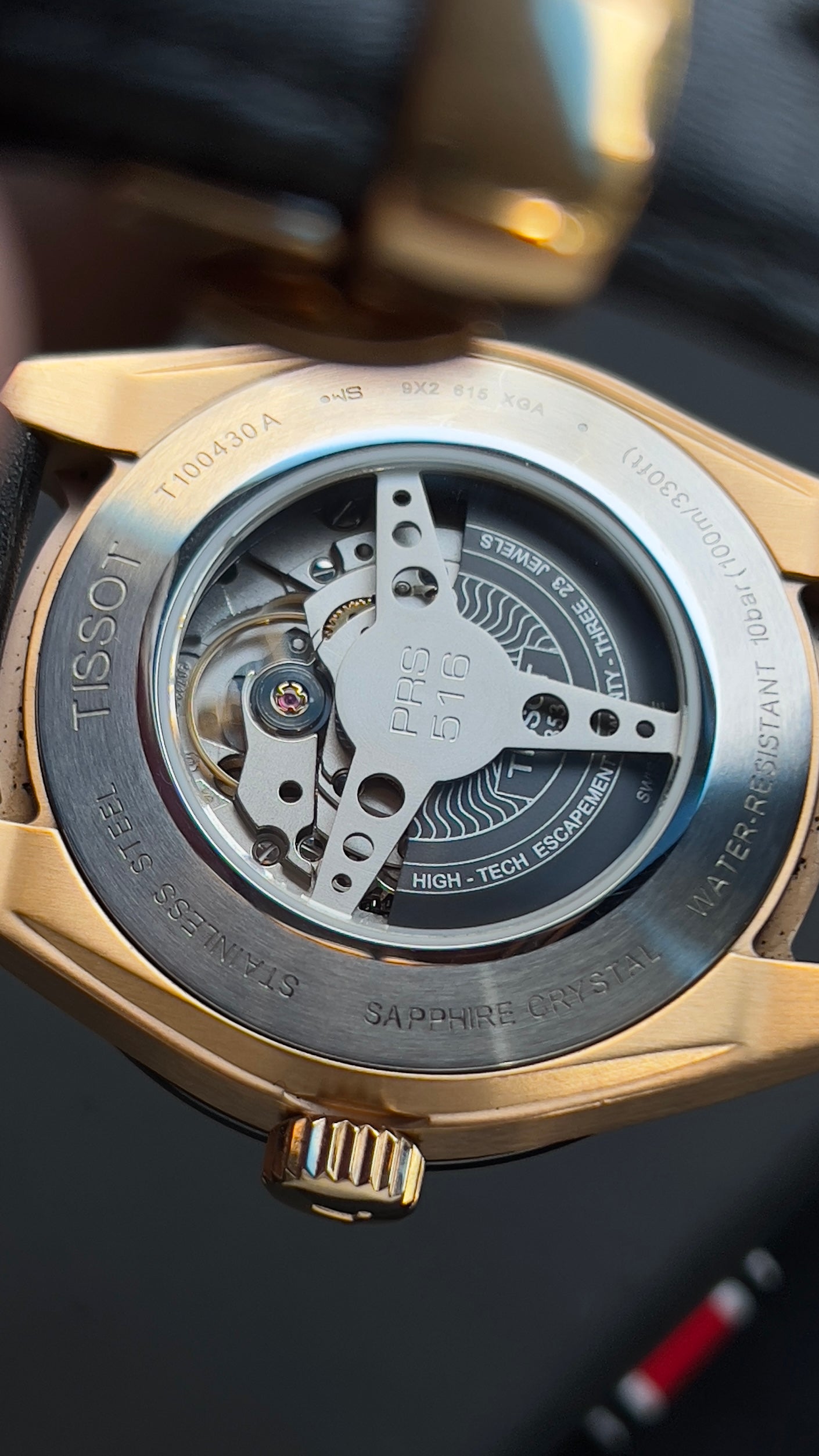 Tissot Prs 516 Rose Gold T100.430.36.051.00 (Preowned)
