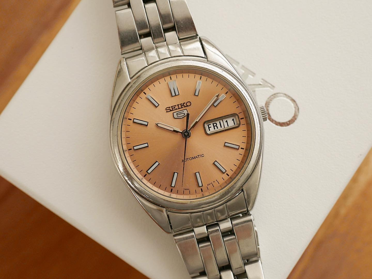 Seiko SNXA11 snxa11 Salmon dial super rare (Preowned)