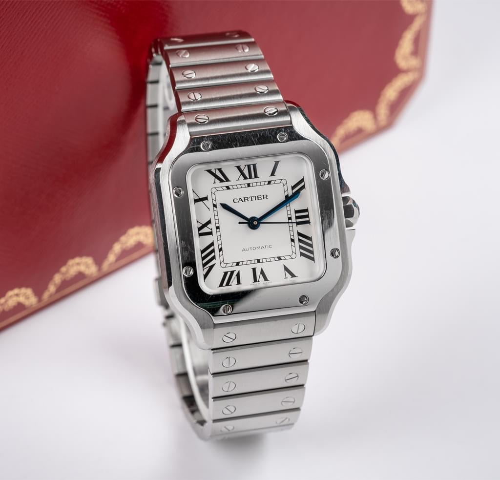 Cartier santos Medium wssa0029 Pre owned 2023 full set