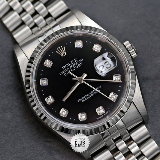 Rolex Datejust 36mm Ref:116233 factory black diamond dial 2014 (Pre-owned)