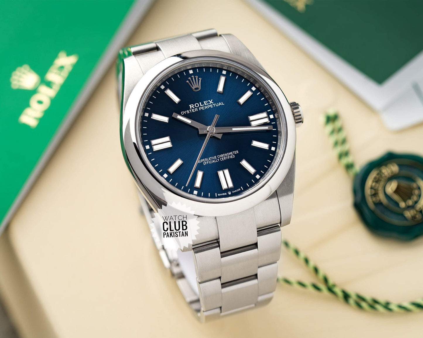 Rolex Oyster Perpetual 41 Ref: m124300-0003 Blue Dial