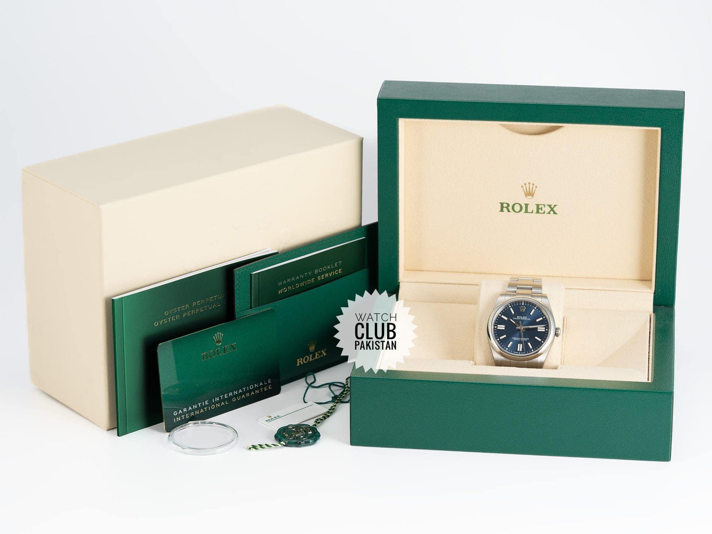 Rolex Oyster Perpetual 41 Ref: m124300-0003 Blue Dial