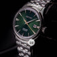 Seiko Presage Automatic Green Dial 'Cocktail Time' Brown Leather Strap Model:Srpe15