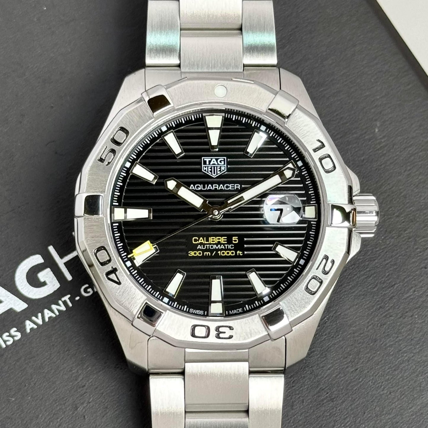 TagHeuer Aquaracer way2012 (Pre-owned) 43mm black dial