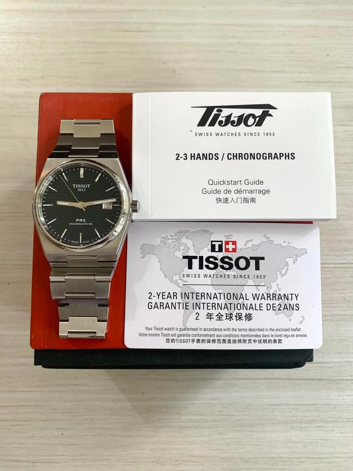 Tissot Prx powermatic 80 green dial T137.407.11.091.00 (Pre-owned)