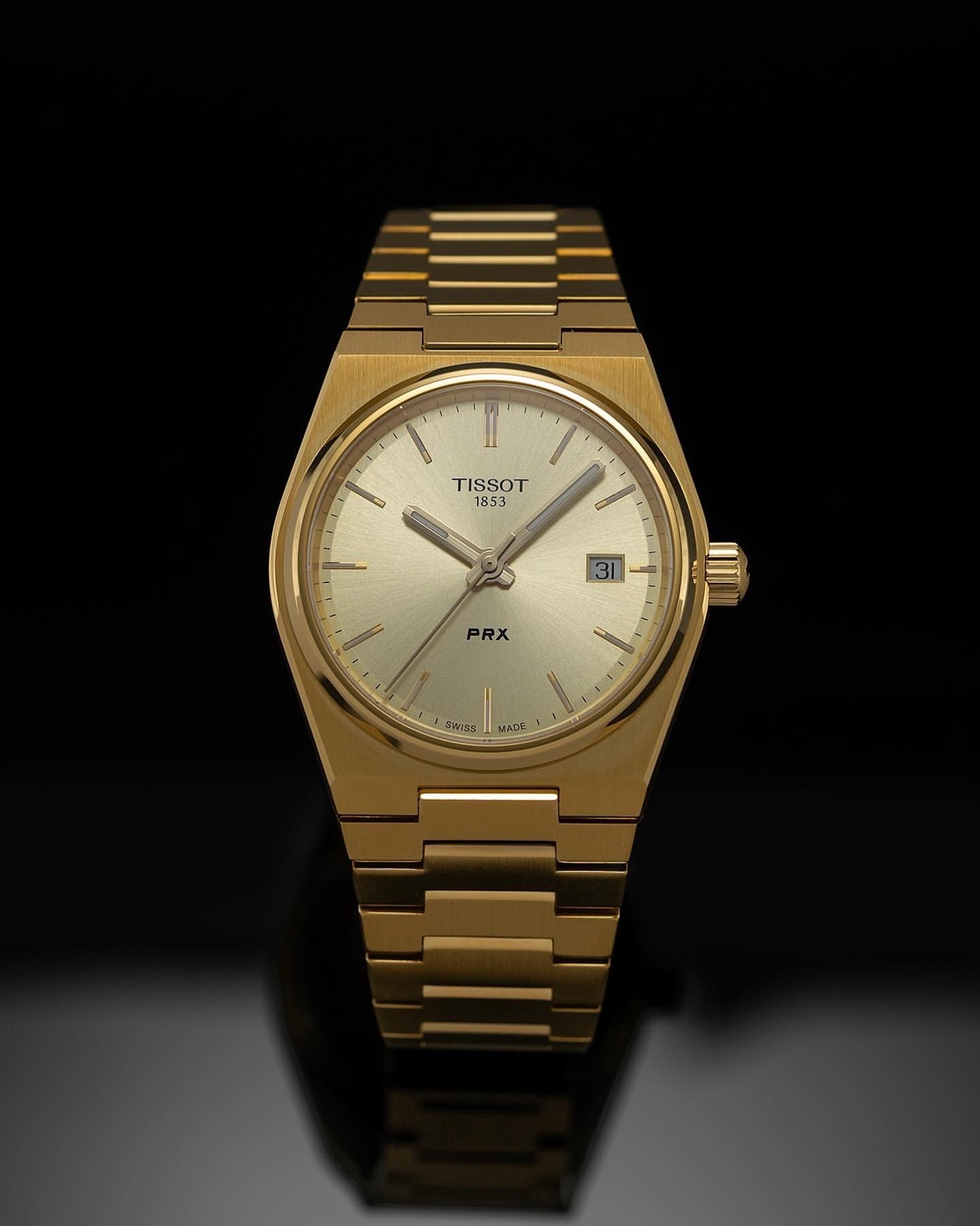 Tissot Prx 40mm golden dial T137.410.33.021.00