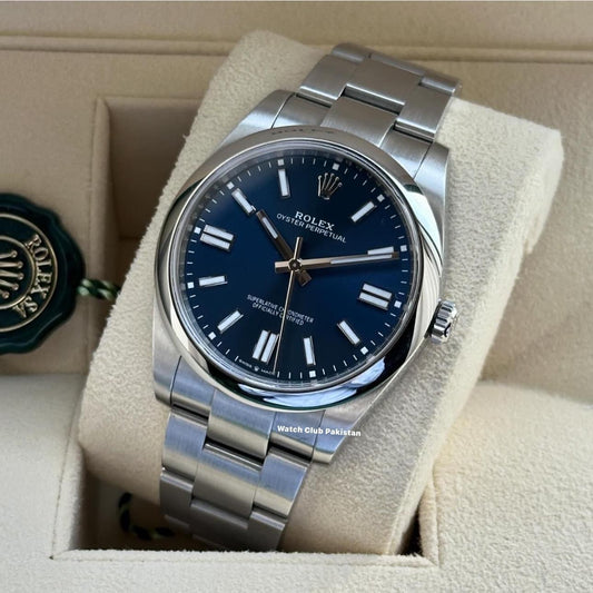 Rolex Oyster Perpetual 41 Ref: m124300-0003 Blue Dial