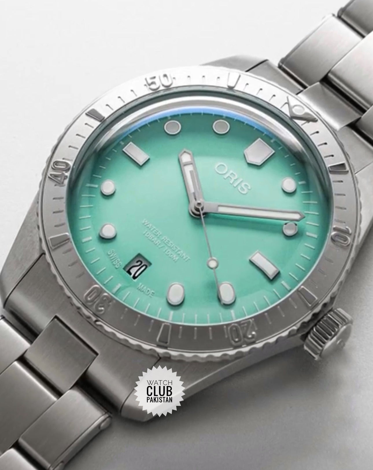 Oris divers 65 Cotton Candy 38mm (Pre-owned) teal dial