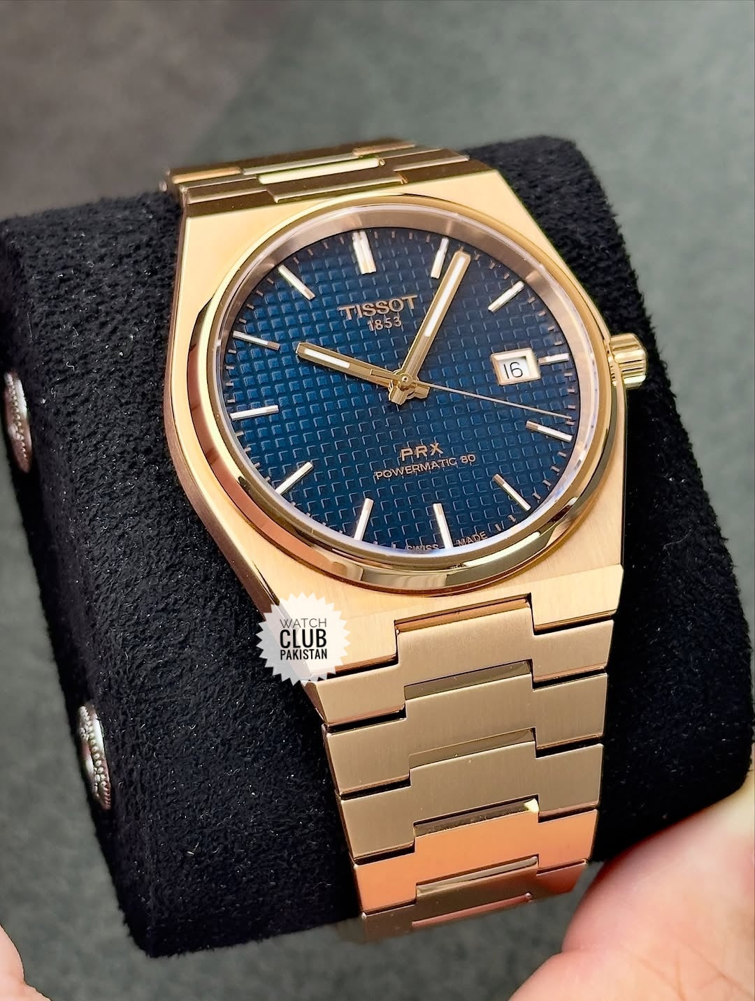 TISSOT PRX Rose Gold Blue Dial Powermatic 80  (Brand-New )40mm Ref:T137.407.33.041.00