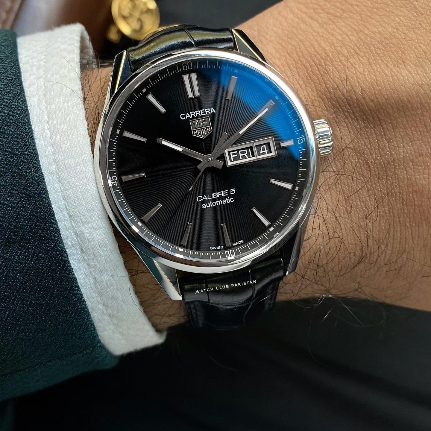 Tag Heuer Carrera 41mm caliber 5 Daydate  Preowned like new full set 2018