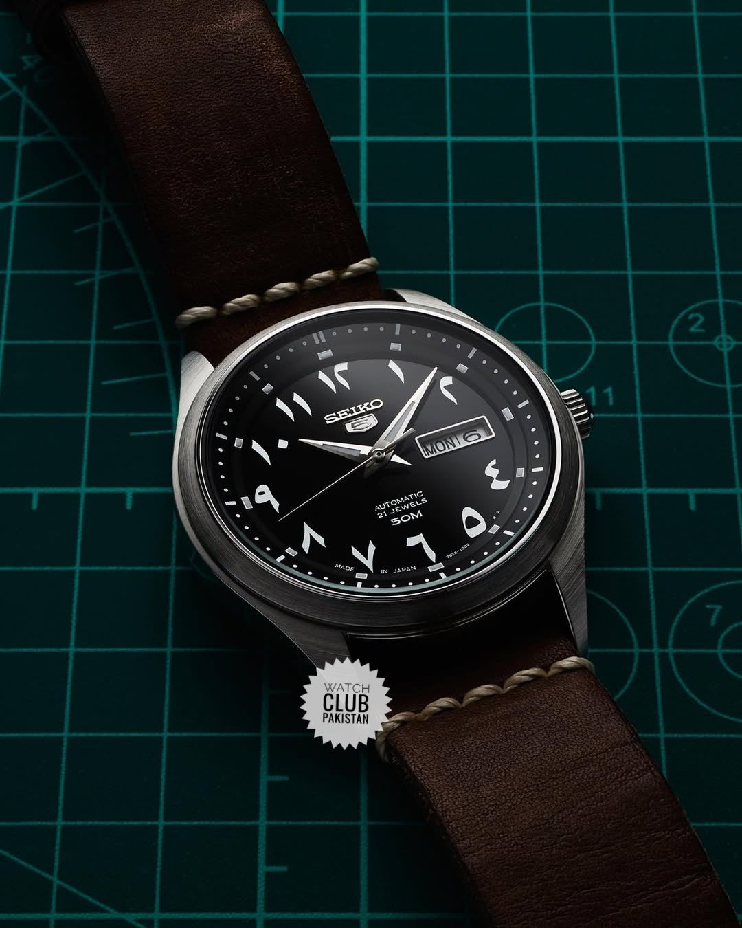 Seiko Arabic Dial Big Size 42mm Ref:Snkp21| Snkp21k1| Snkp21j1 | (Brand-New)
