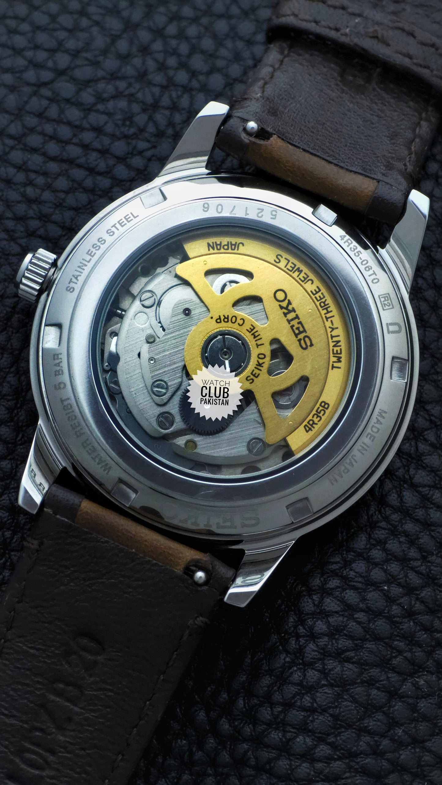 Seiko Presage Sundust style 60's Dial (Brand -New) 39.5mm Ref:Srpl75j1 Two tone leather Strap