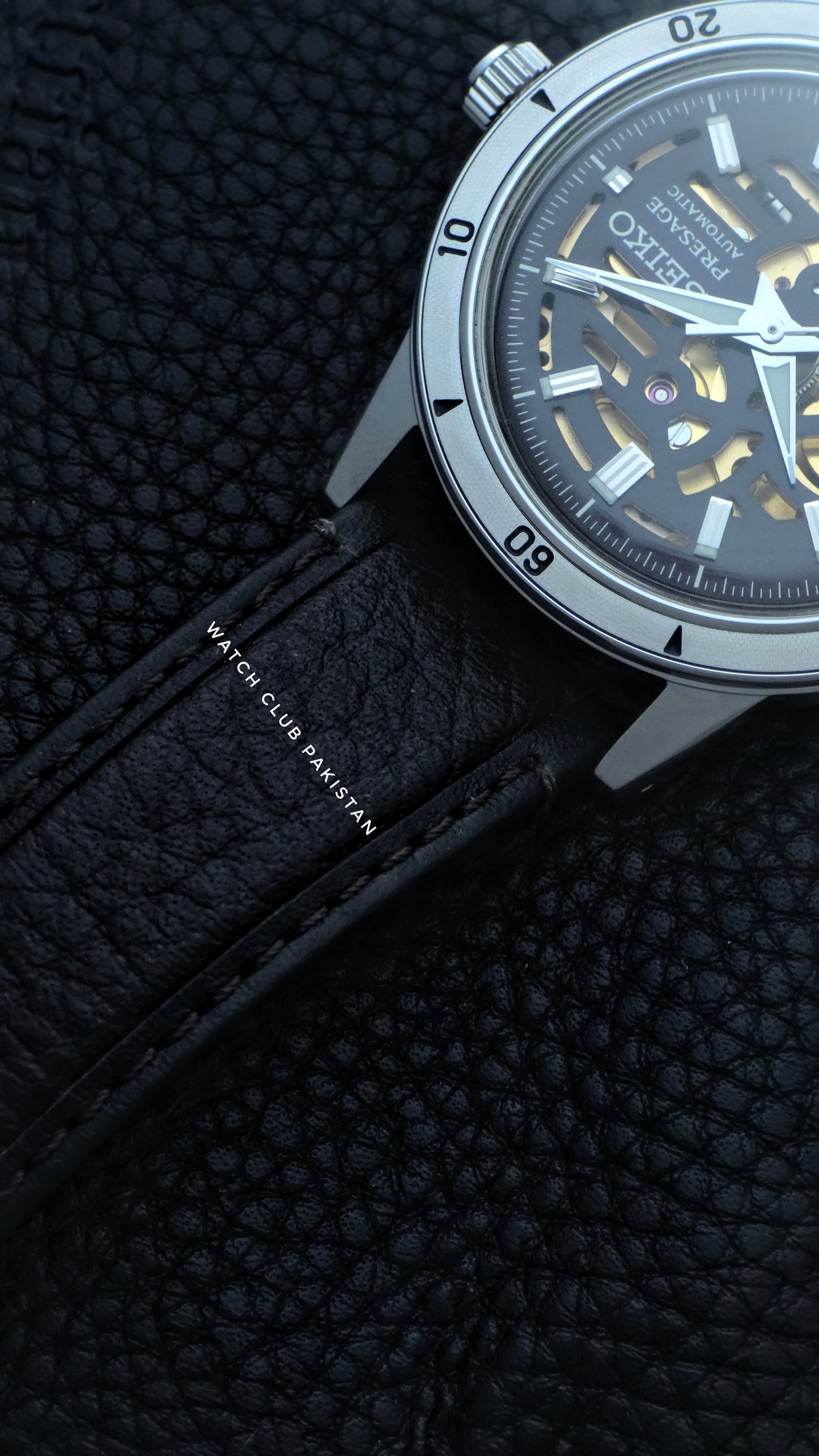 Seiko Presage skeleton dial style 60's (Brand -New) 39.5mm Ref:Ssa461j1 Leather Strap