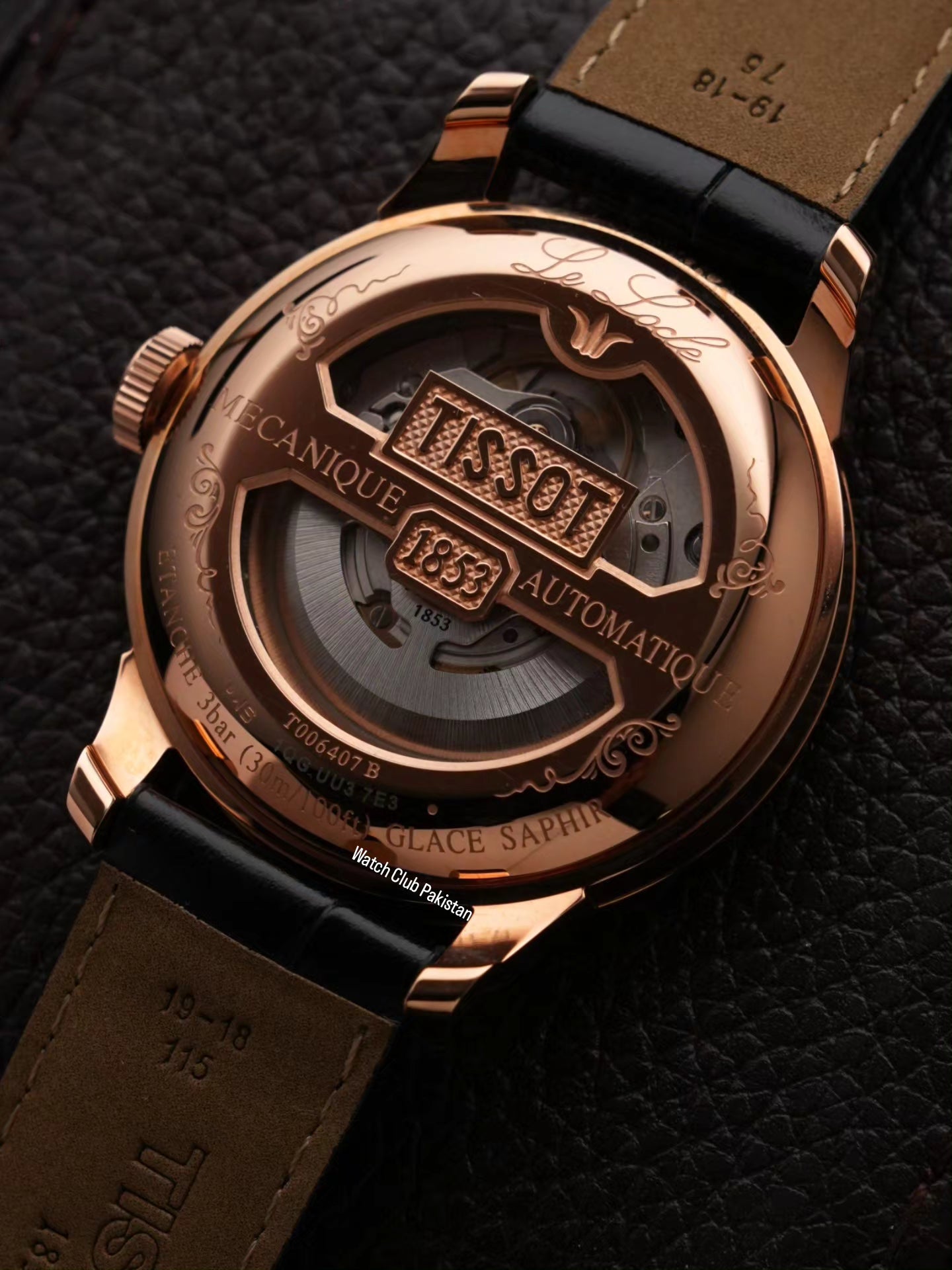 Tissot le Locle Rose gold with decorated case back (Brand-New) Powermatic 80 sapphire crystal 39.5mm case Ref:T006.407.36.053.00