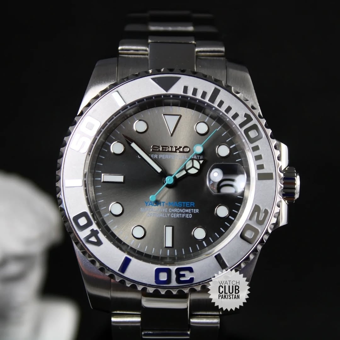 Seiko Yatch Master mod (Brand-New) Rhodium dial 40mm Automatic movement