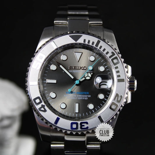 Seiko Yatch Master mod (Brand-New) Rhodium dial 40mm Automatic movement