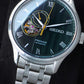 Presage Green Dial Elegant Japanese Garden Open Heart Watch Ref: Ssa463j1 (Brand-New)