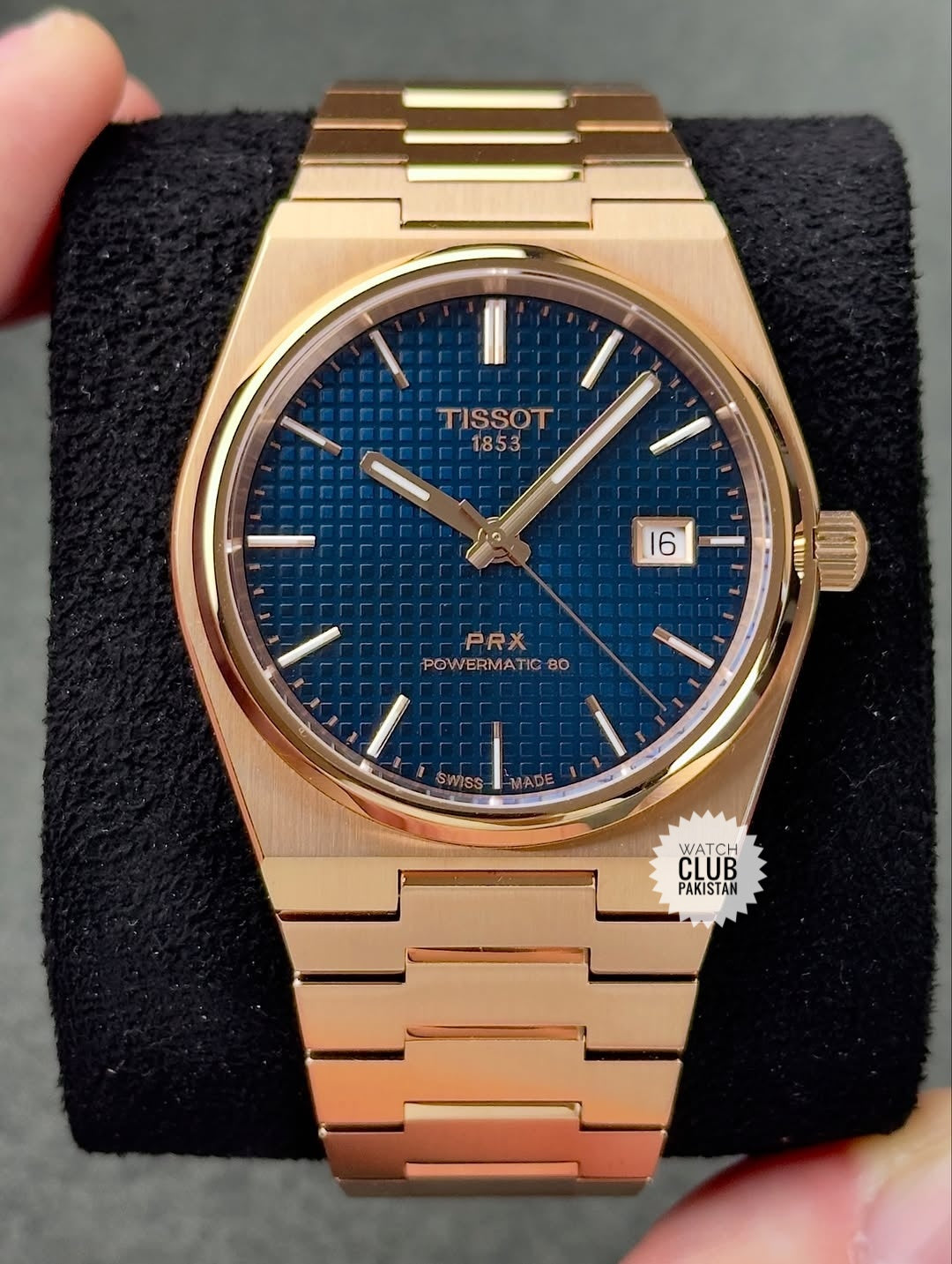 TISSOT PRX Rose Gold Blue Dial Powermatic 80  (Brand-New )40mm Ref:T137.407.33.041.00