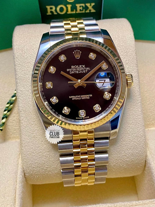 Rolex Datejust 36mm Ref:116233 factory black diamond dial 2014 (Pre-owned)