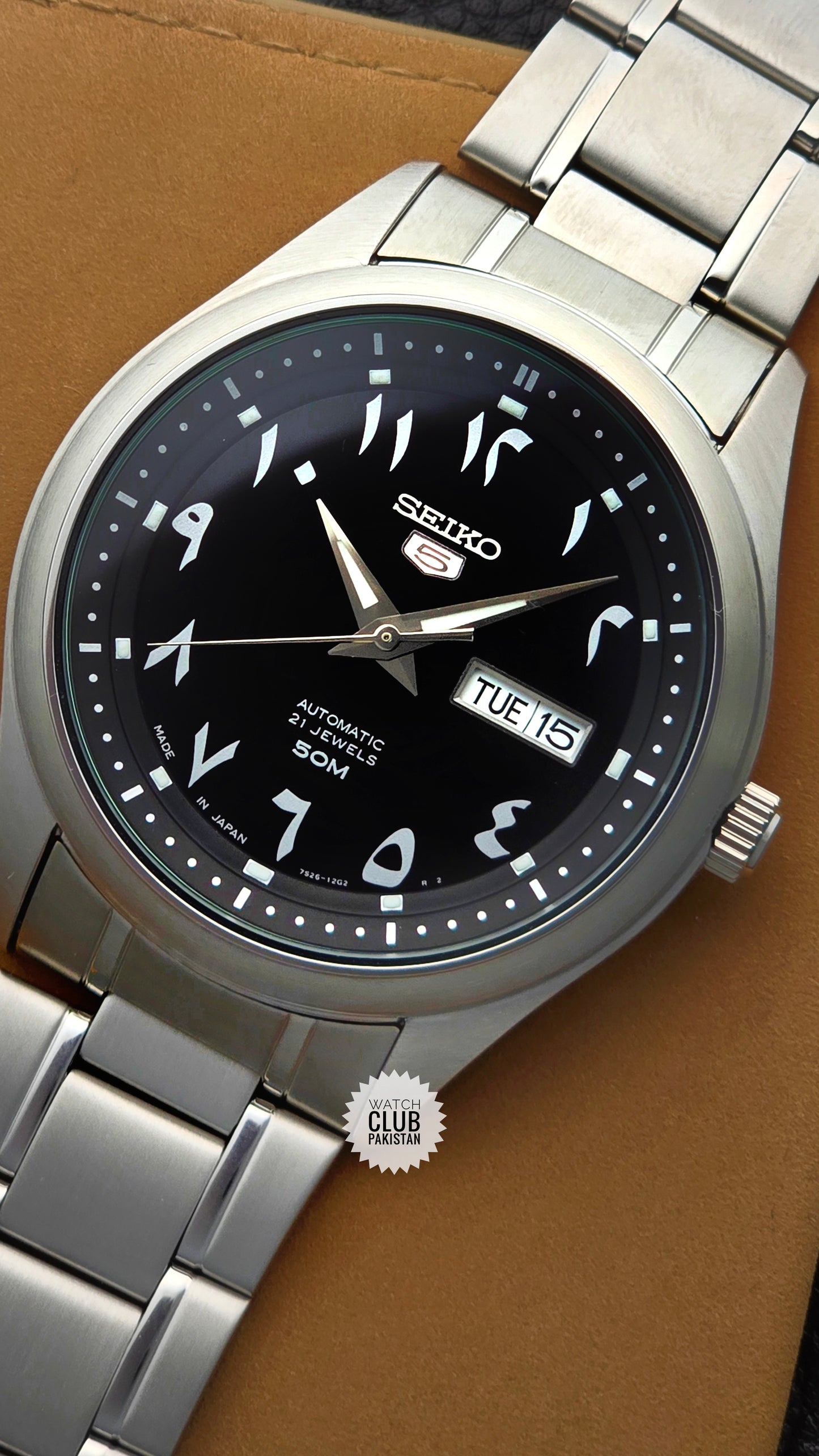 Seiko Arabic Dial Big Size 42mm Ref:Snkp21| Snkp21k1| Snkp21j1 | (Brand-New)