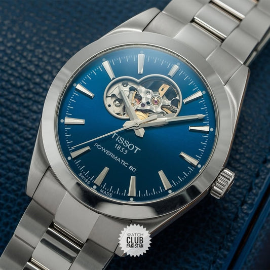 TISSOT GENTLEMAN POWERMATIC 80 SILICIUM BLUE DIAL (BRAND NEW) OPEN HEART 
Ref: T127.407.11.041.01 40mm