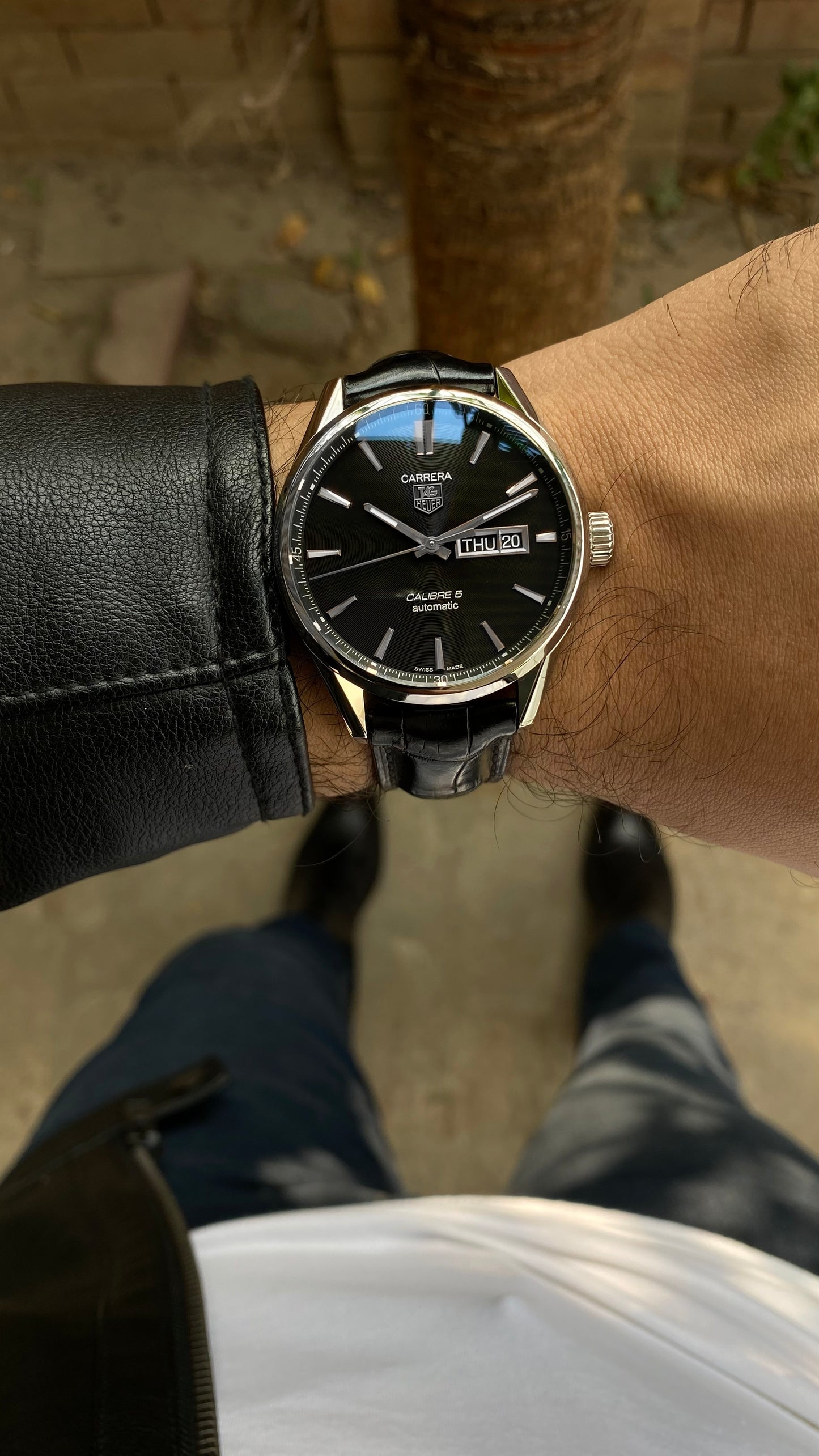 Tag Heuer Carrera 41mm caliber 5 Daydate  Preowned like new full set 2018