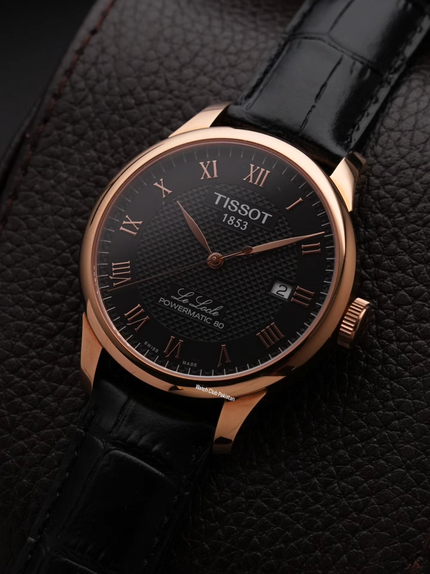 Tissot le Locle Rose gold with decorated case back (Brand-New) Powermatic 80 sapphire crystal 39.5mm case Ref:T006.407.36.053.00