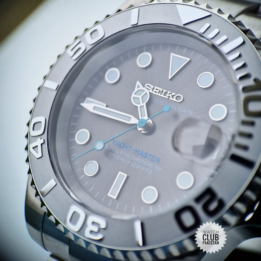 Seiko Yatch Master mod (Brand-New) Rhodium dial 40mm Automatic movement