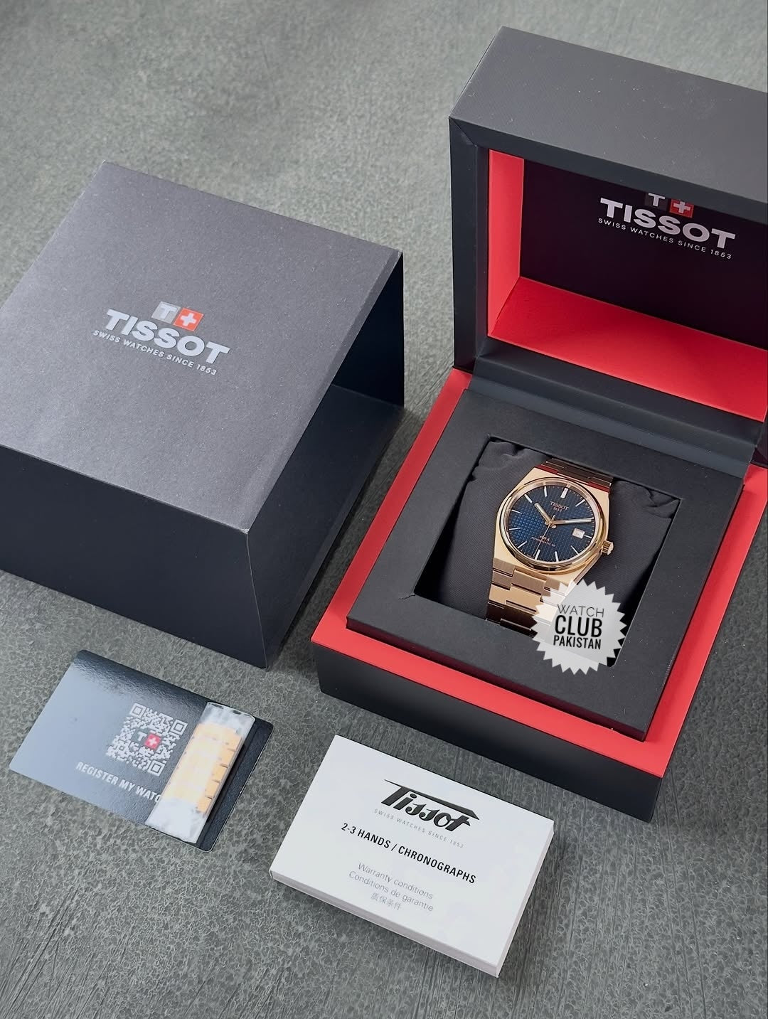 TISSOT PRX Rose Gold Blue Dial Powermatic 80  (Brand-New )40mm Ref:T137.407.33.041.00