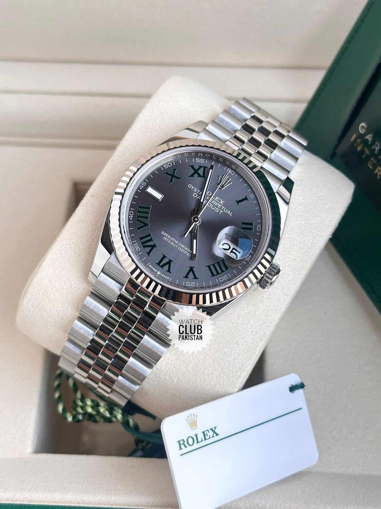 Rolex DateJust 36 Wimbledon dial Ref:126234 2024 (Pre-Owned) full set like new PPF installed