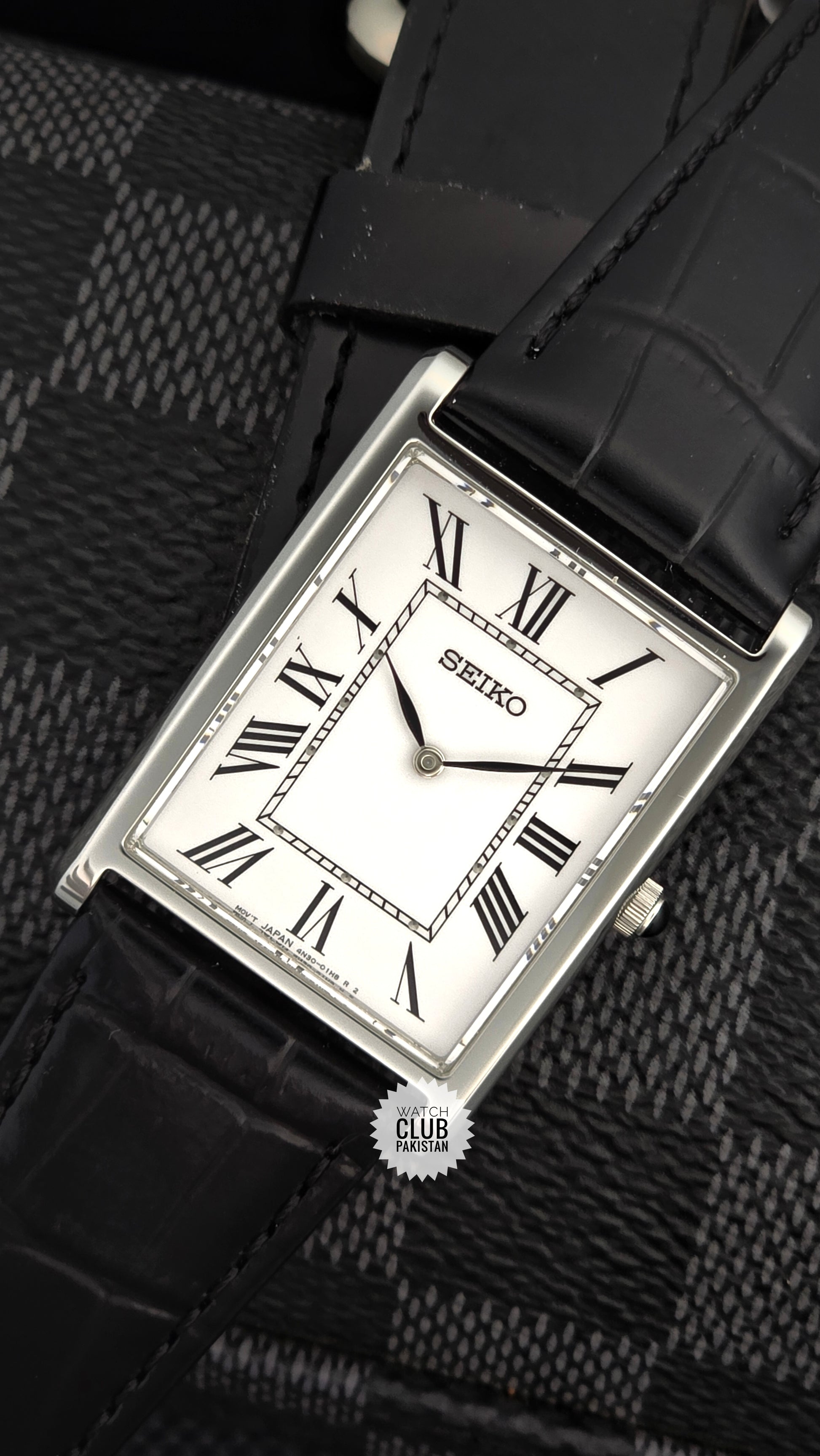 Seiko Tank Ref: SWR103P1 Large size Mens Watch (Brand-New) Sapphire Crystal