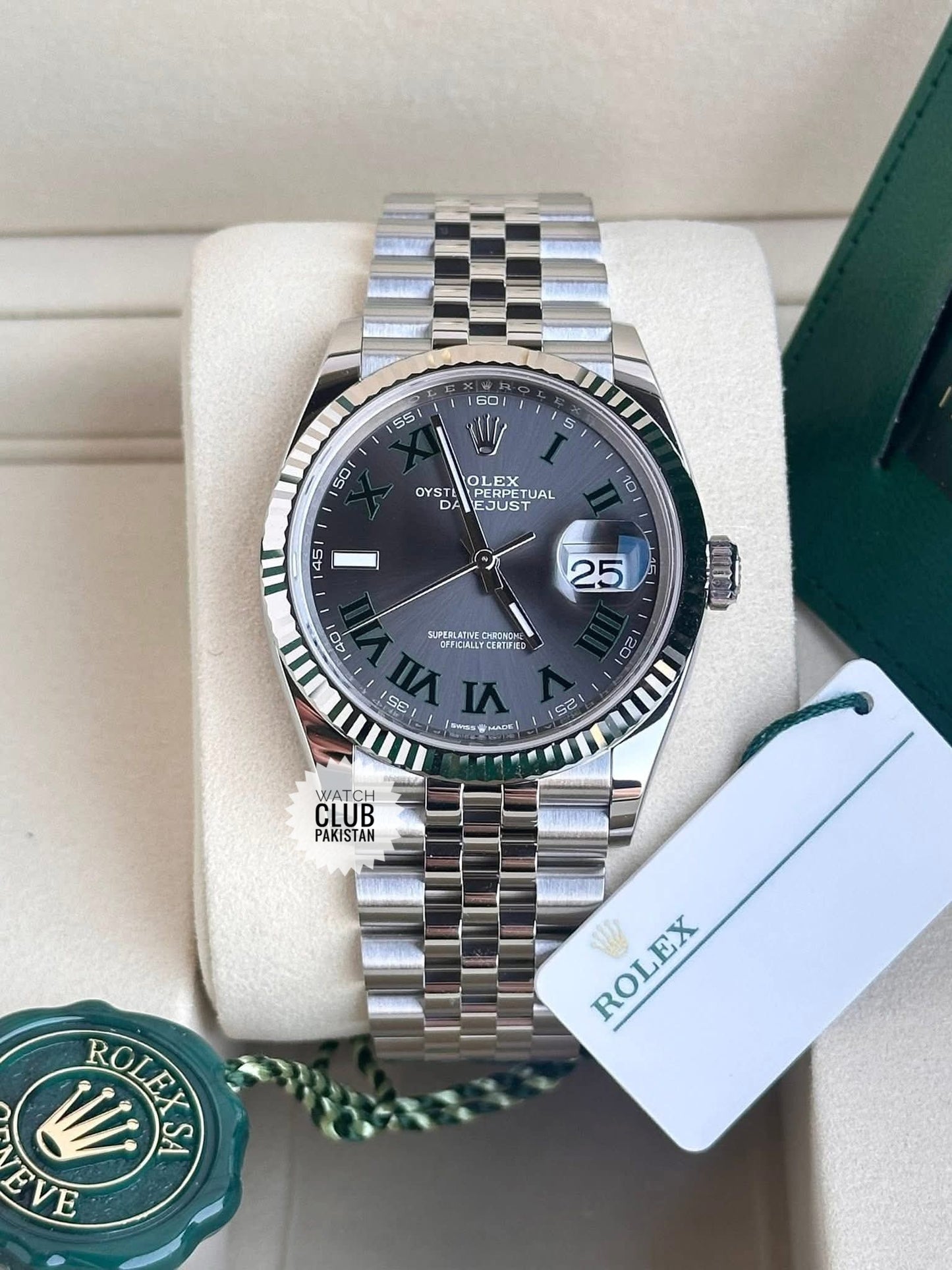 Rolex DateJust 36 Wimbledon dial Ref:126234 2024 (Pre-Owned) full set like new PPF installed