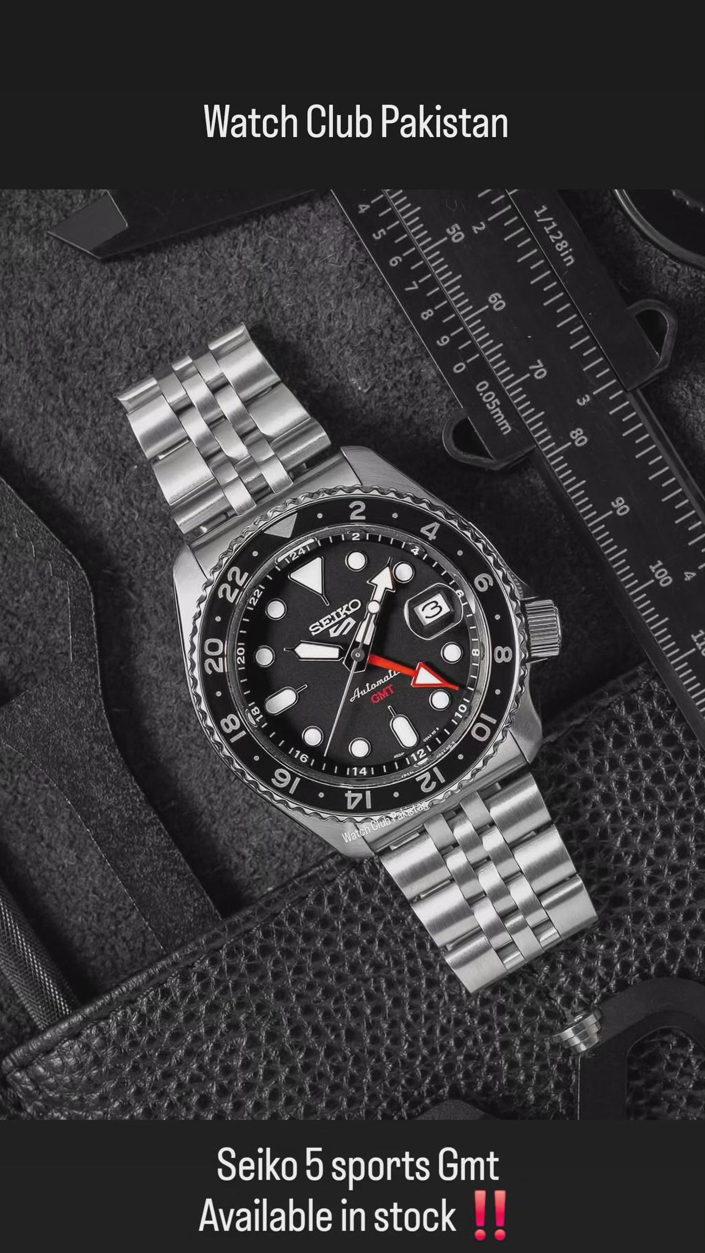 Seiko 5 sports Gmt ssk001k1 black dial 42mm (Brand-New)