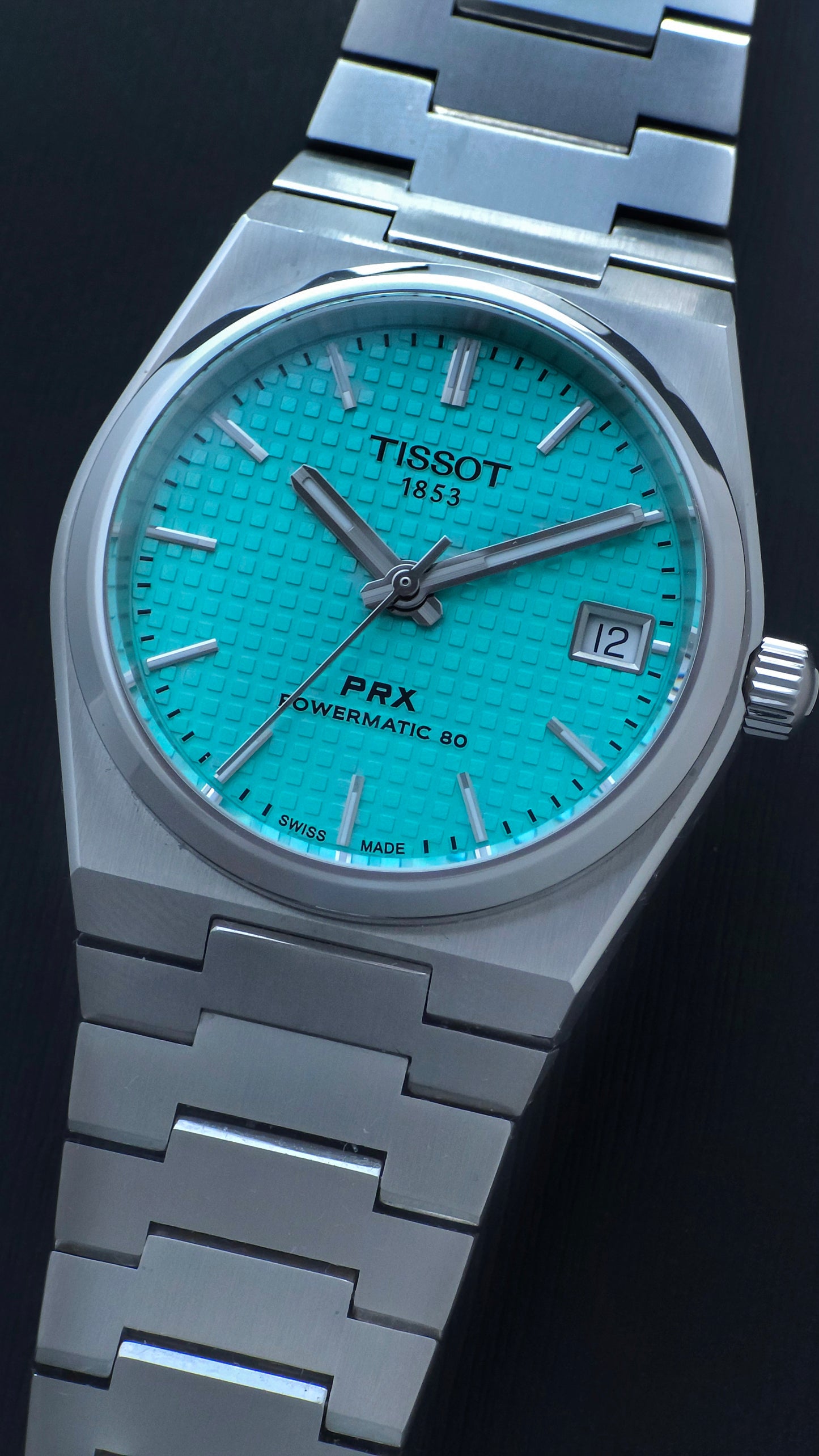 Tissot prx Tiffany blue dial 35mm (Pre-Owned) full set like new condition