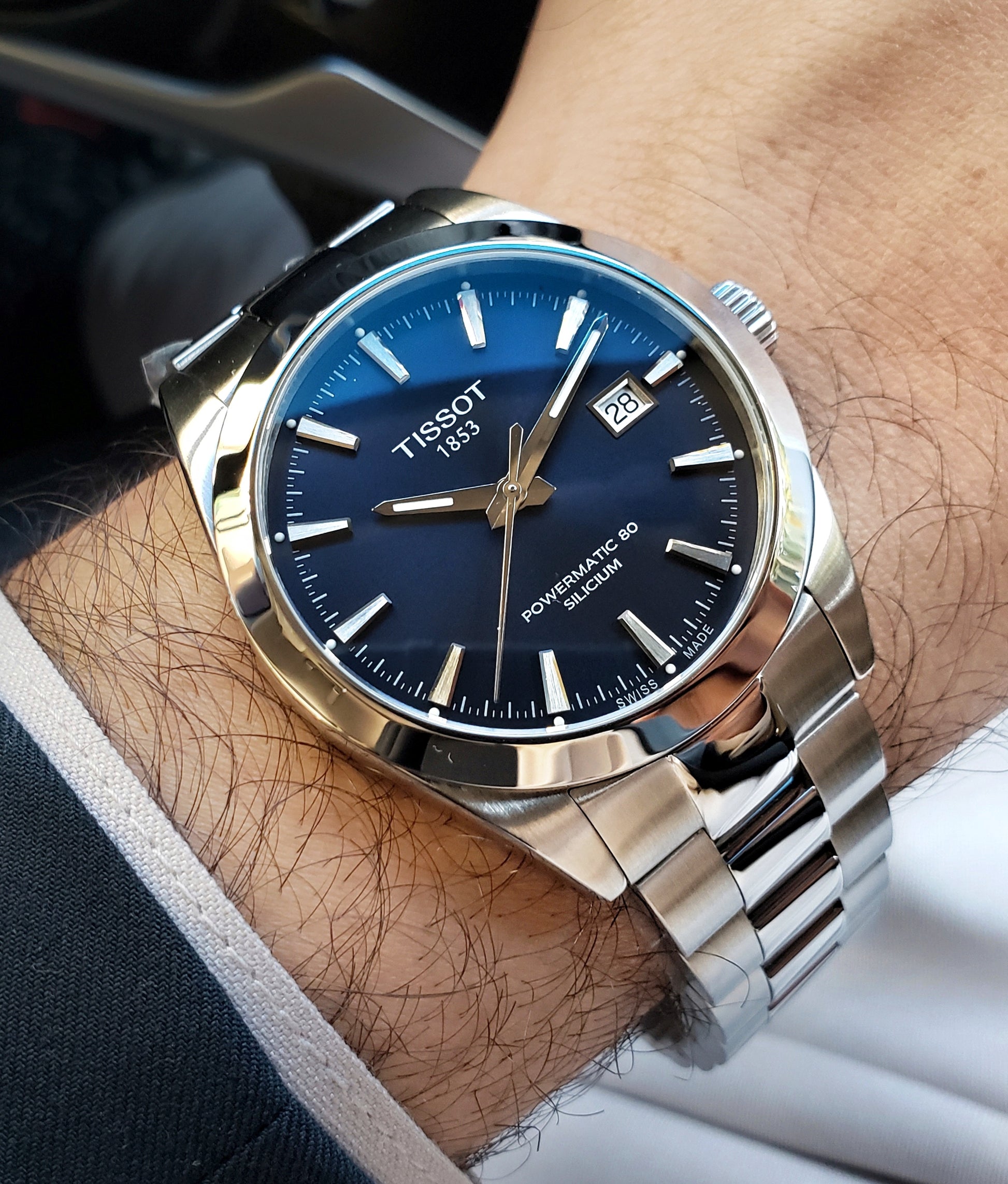 TISSOT GENTLEMAN POWERMATIC 80 SILICIUM Blue dial,
