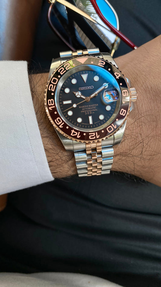 Seiko Root Beer Mod Rose gold jubilee edition